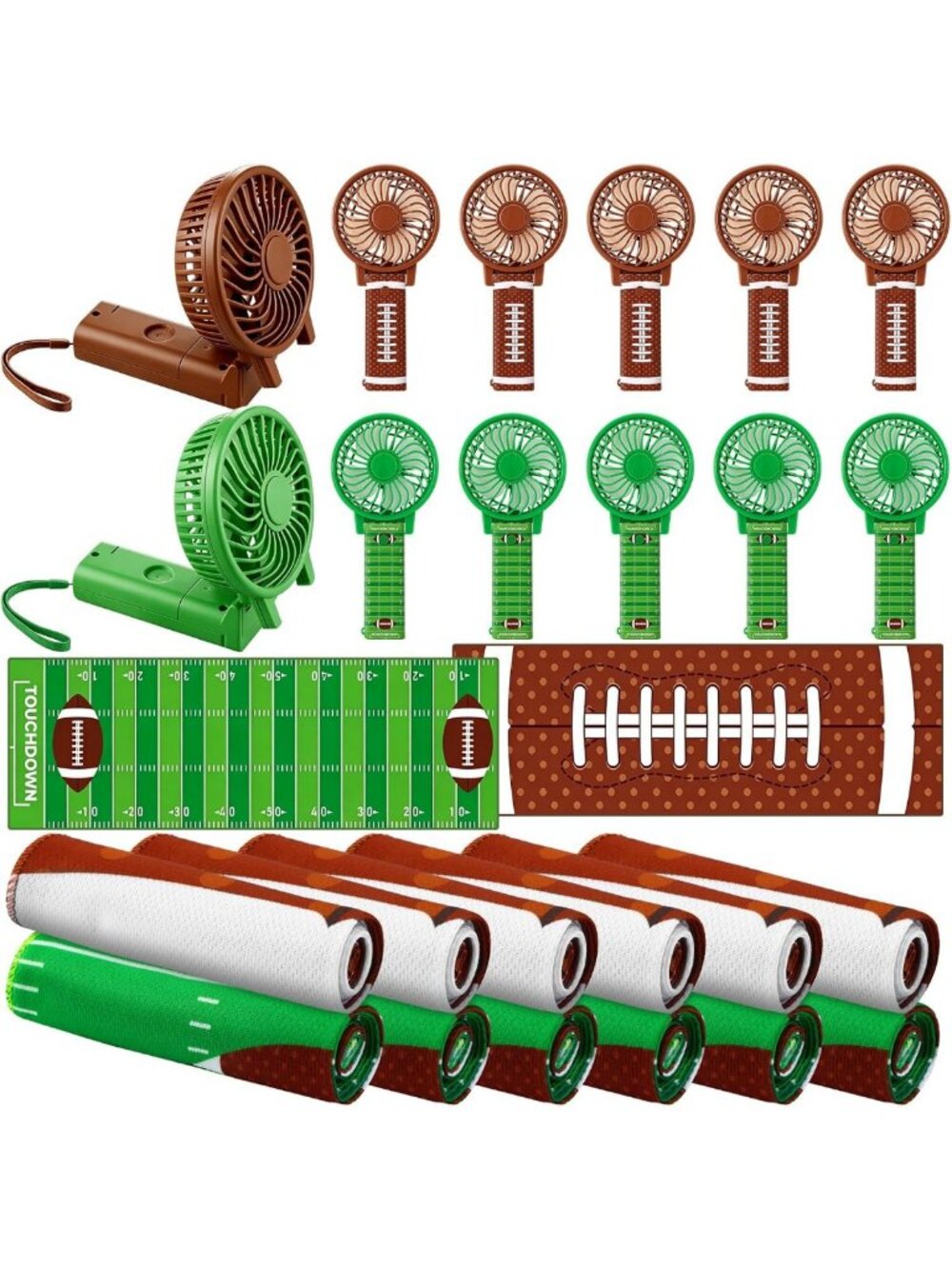 24 Pcs Sports Team Gifts - Cooling Towel & Mini Fan Set for Game Day Fun
